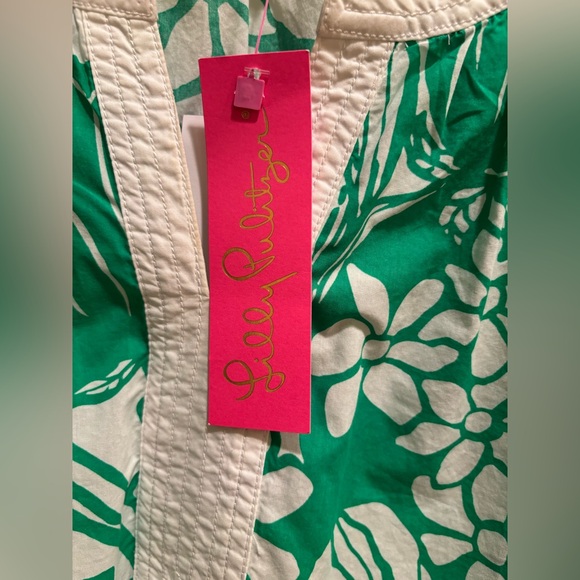 Lilly Pulitzer Caitlin Tunic NWT Spearmint Green Floral Blouse Size Small - Picture 5 of 9